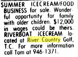 River Country Golf (Bay Golf) - Mar 24 1989 Food Business For Sale
